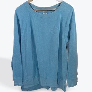 PINK Victoria's Secret Light Blue Sweatshirt oversized crewneck size large